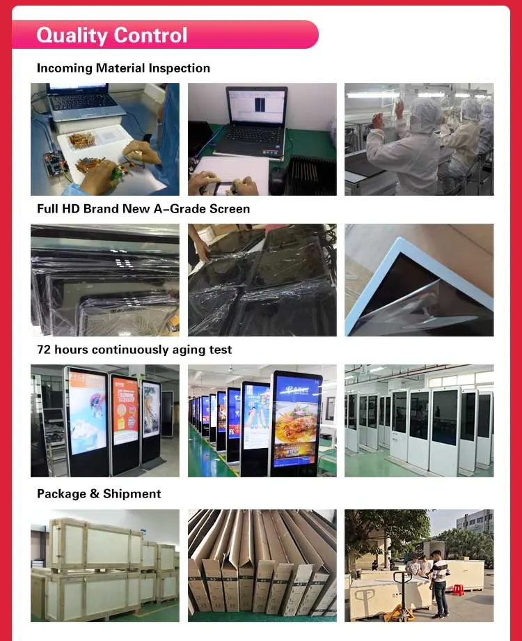 Aiyos Intelligent Advertising Display Kiosk Wi-Fi Floor Standing LCD Advertising Display