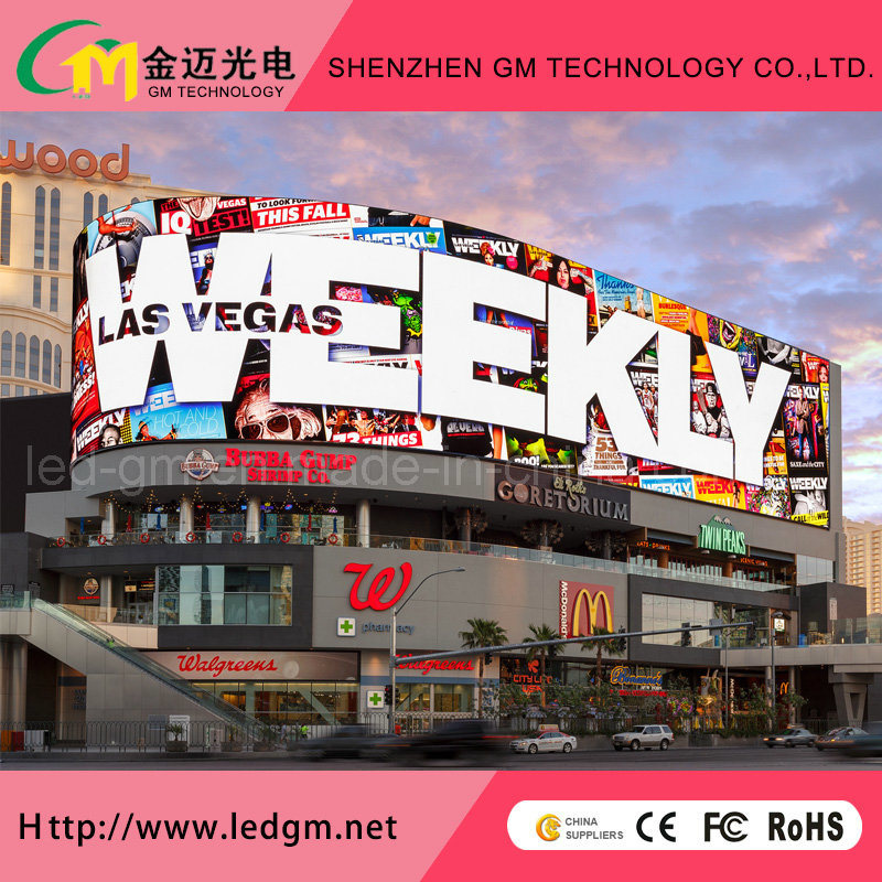 P10mm Outdoor Digital Advertising LED Board with Fixed Installation