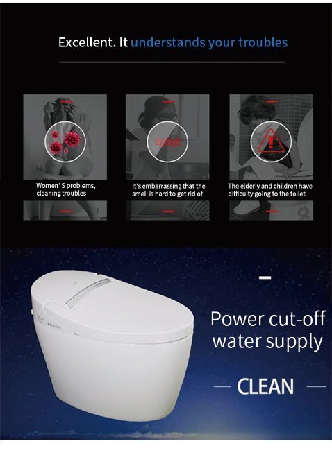 High-Tech Smart Automatic Closestool Intelligent Water Closet