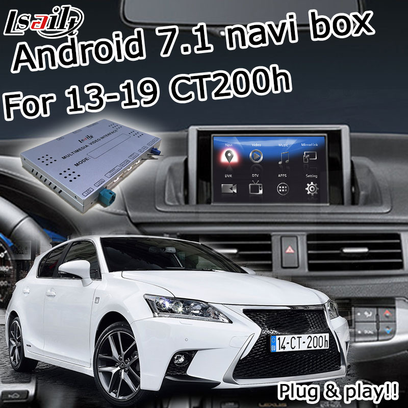 Android Navigation Interface Box for Lexus CT200h with Rear View Touch Screen