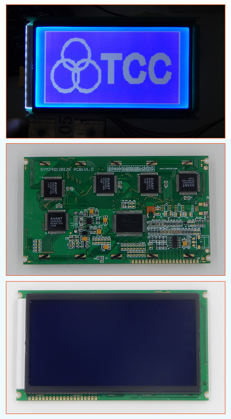 240X128 Blue LCD Display Screen 20 Pin Ra8806 Stn 240128 LCD Module