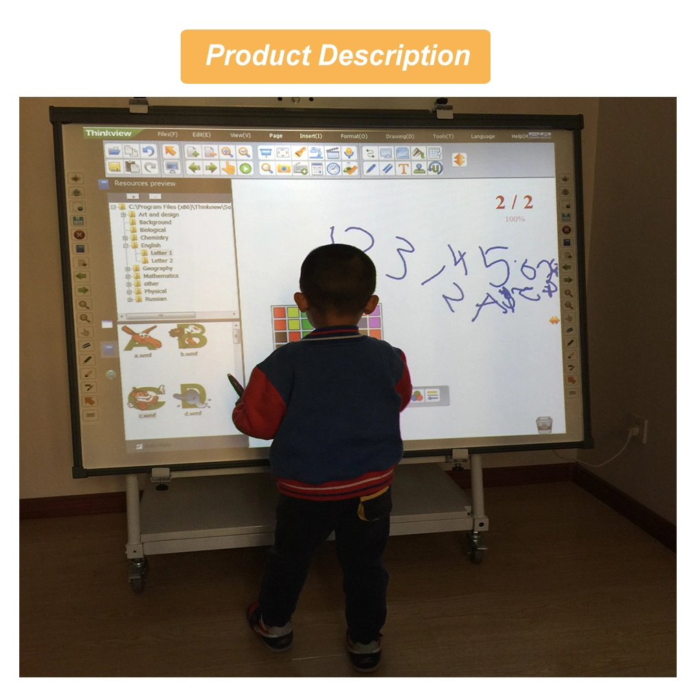 Factory Price Electronic Smart Board Portable Interactive Whiteboard with Classroom
