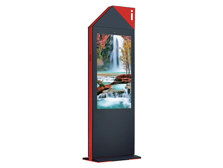 Outdoor LED Display 65 Inch Ultra Thin Air-Cooled Vertical Screen Floor Highlighting Outdoor Digital Signage LED Screen