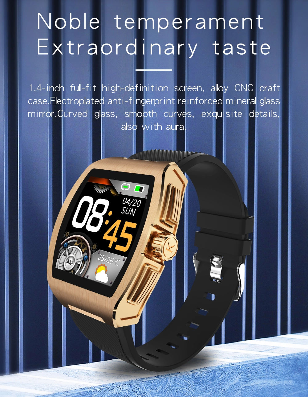 Bt4.0 200mAh Smart Band Temperature C1 Smart Watch Smart Wrist Band Support with Calling Smartwatch