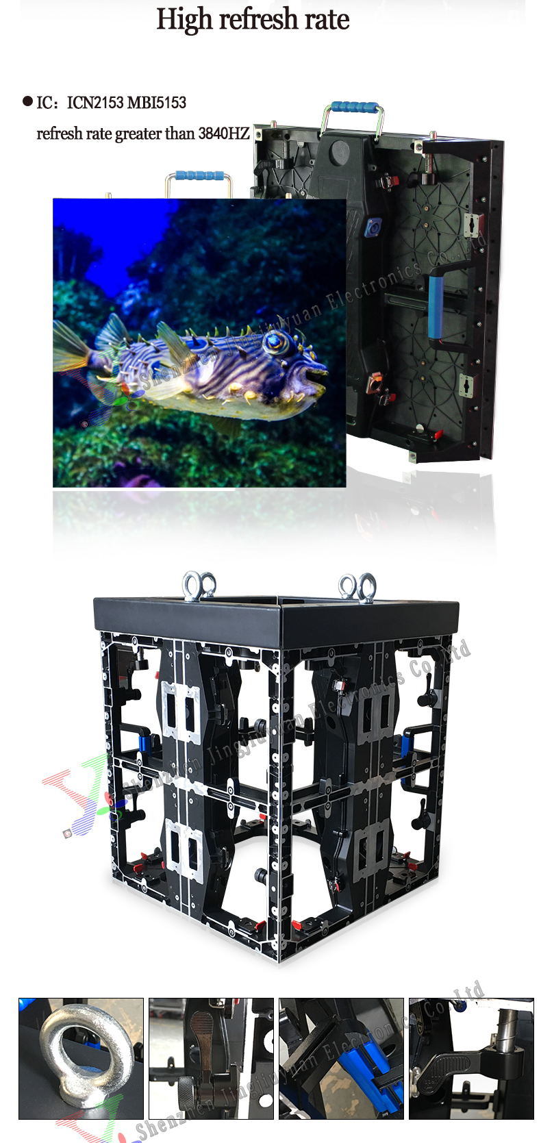 500*500mm LED Video Wall P3.91 Indoor Concert LED Screen