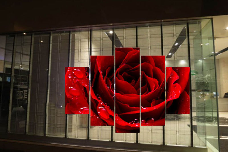 Indoor Transparent LED Display Screen Fixed Glass Video Wall