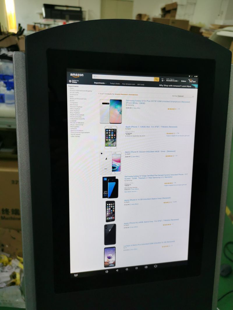 Self Order Kiosk with Printer and Interactive Screen