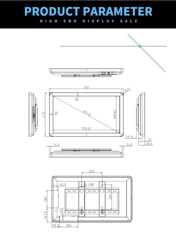 Touch Screen Monitor 27 32 55 Inch Outdoor Touch Screen Monitor