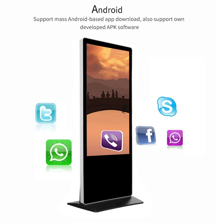 55 Inch Advertising Digital Signage Commercial Advertising Display Screen Digital Signage Player