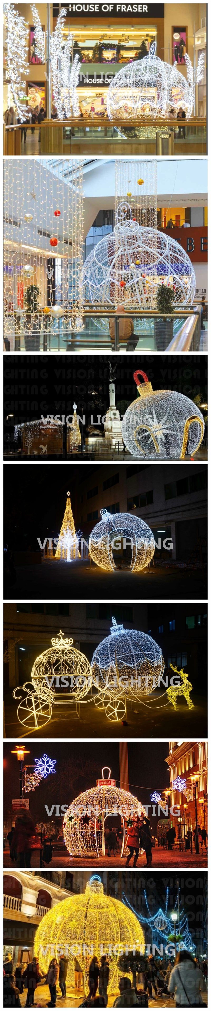 Outdoor Large LED Christmas Ball Lights for Outdoor Decorations