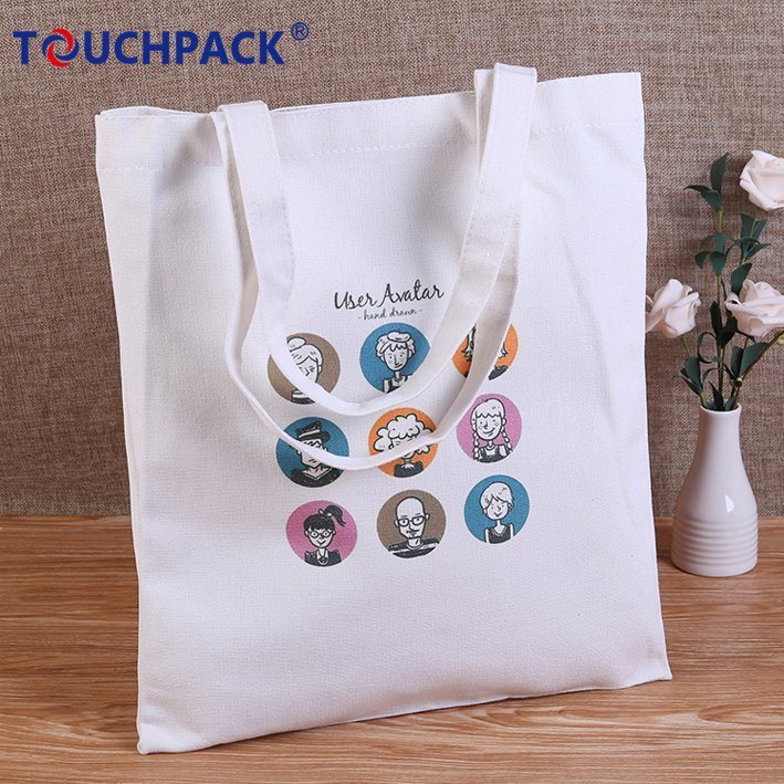 Colorful Cotton Tote Bag for Shopping with Ads Logo