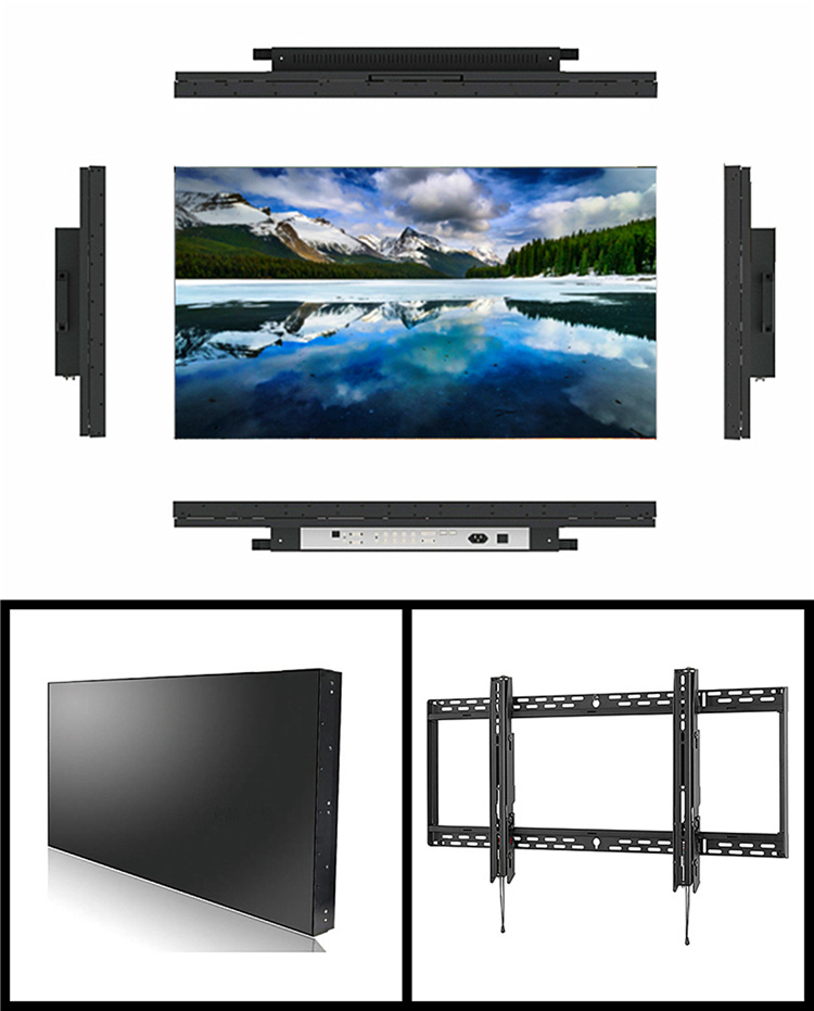 Gemdragon Shopping 3X3 55inch LCD Video Wall with Video Wall Controller for CCTV Control Room
