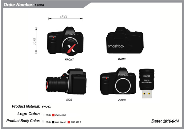 Custom USB Memory Stick, Model Custom Camera USB, Custom Camera Shape, 2GB, 4GB, 8GB 16GB