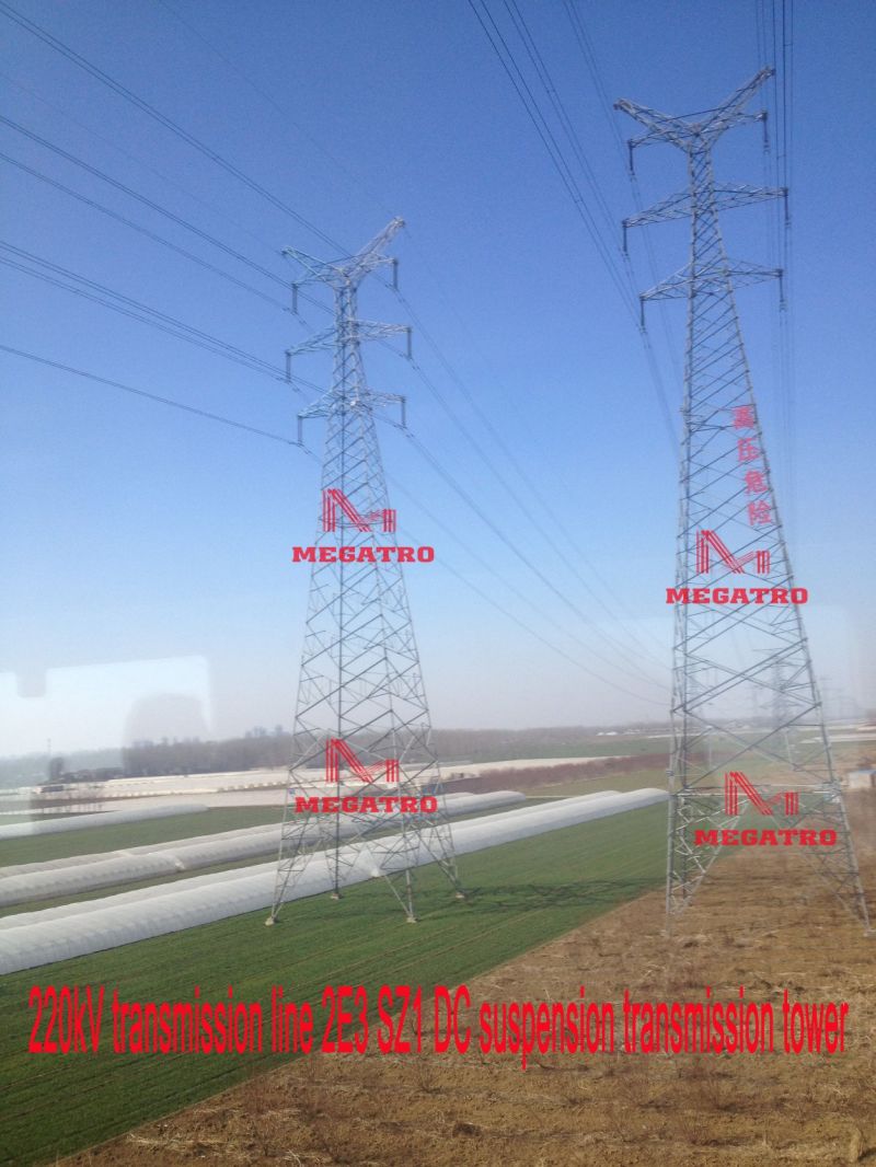 Megatro 220kv Transmission Line 2e3 Sz1 DC Suspension Transmission Tower