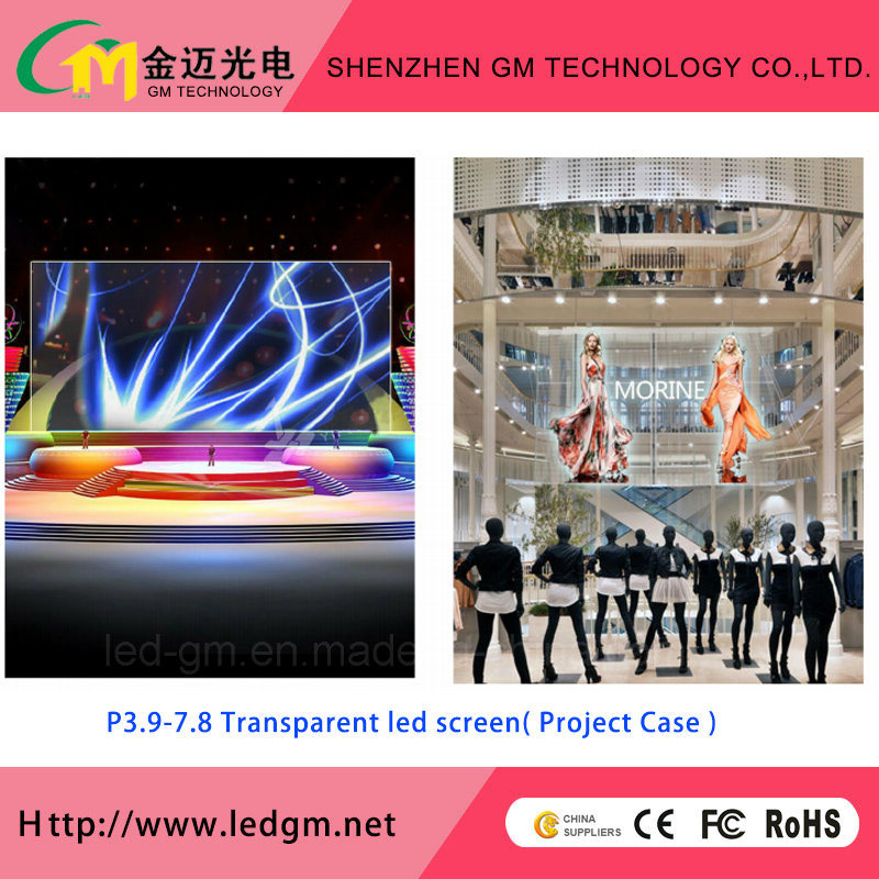 Super Quality P3.9 Glass Ice Display/Transparent LED Display Screen for Advertising/Stage Performance