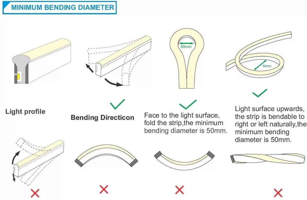 Flexible LED Neon Strip for 8mm PCB 2835 LED Strip Light