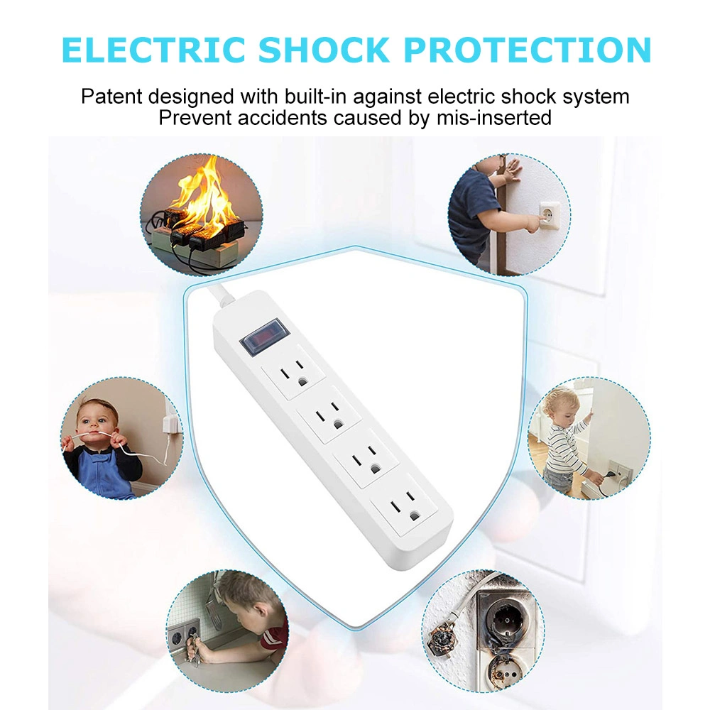 Waterproof Extension Socket for Outdoor Lighting Power Strip with Overload Protector Switch