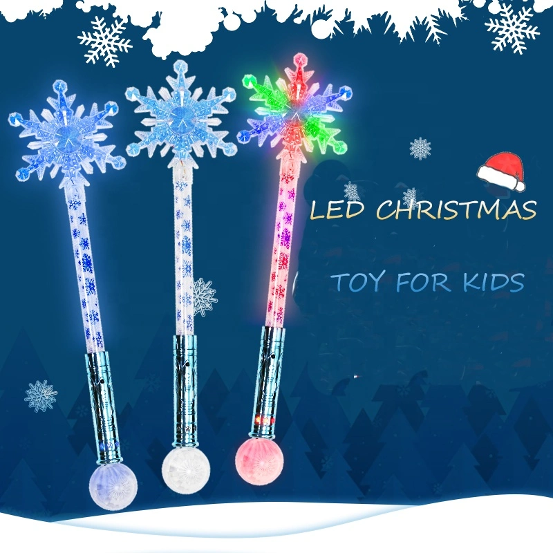 LED Flashing Snowflake Stick Wand for Kids Birthday Party Toys Wholesale Light up LED Cheering Stick