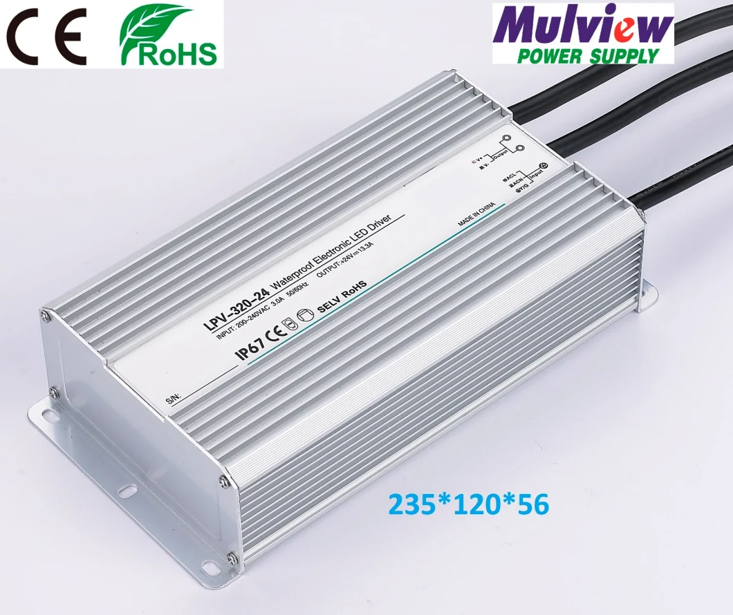 24V10A 250W Waterproof LED Power Driver for LED Module/Strip Lights