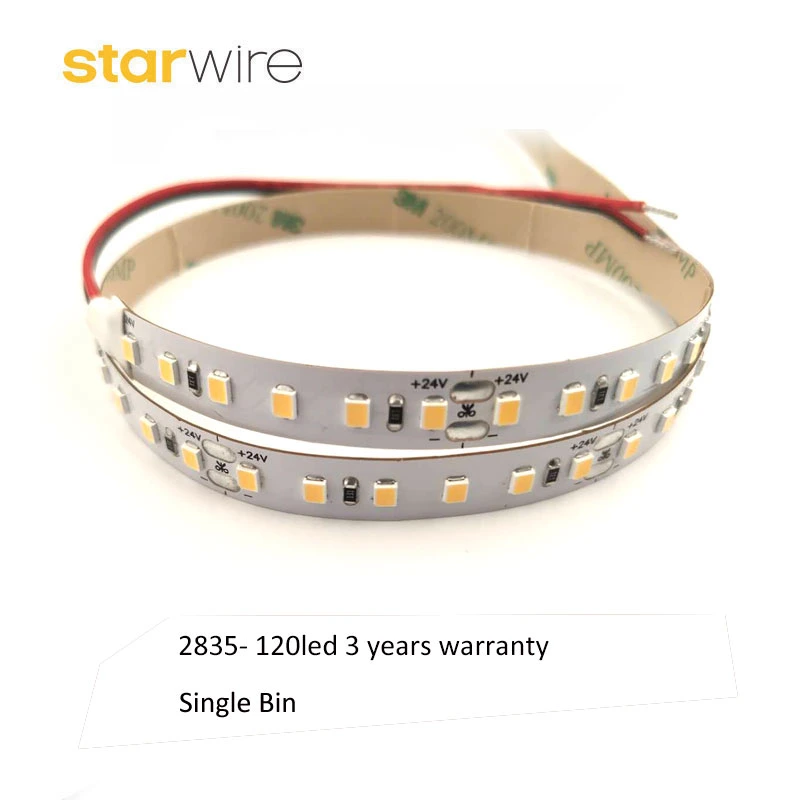 One Bin Flexible 12V/24V 120LED/M SMD3528 2835 LED Strip Light for LED Linear Light