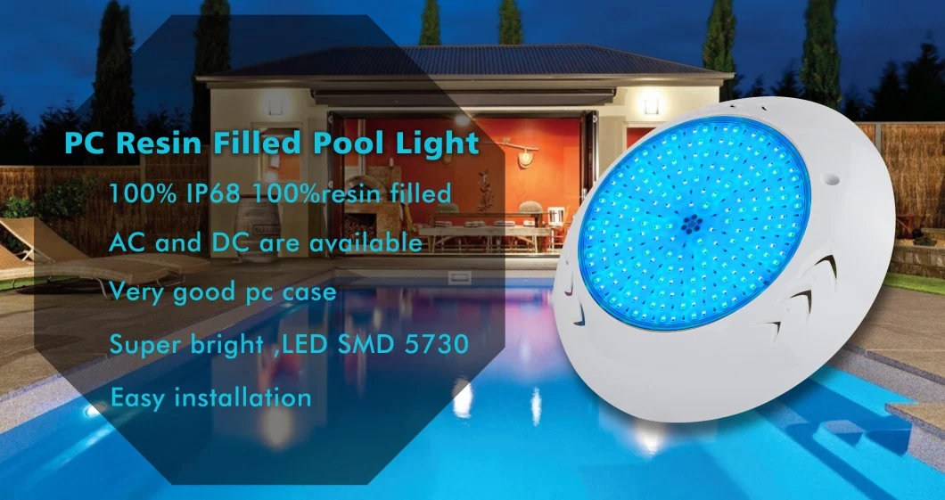 IP68 Resin Filled 18W 12V Surface Mounted LED Pool Lights for Intex Pools or Theme Pools