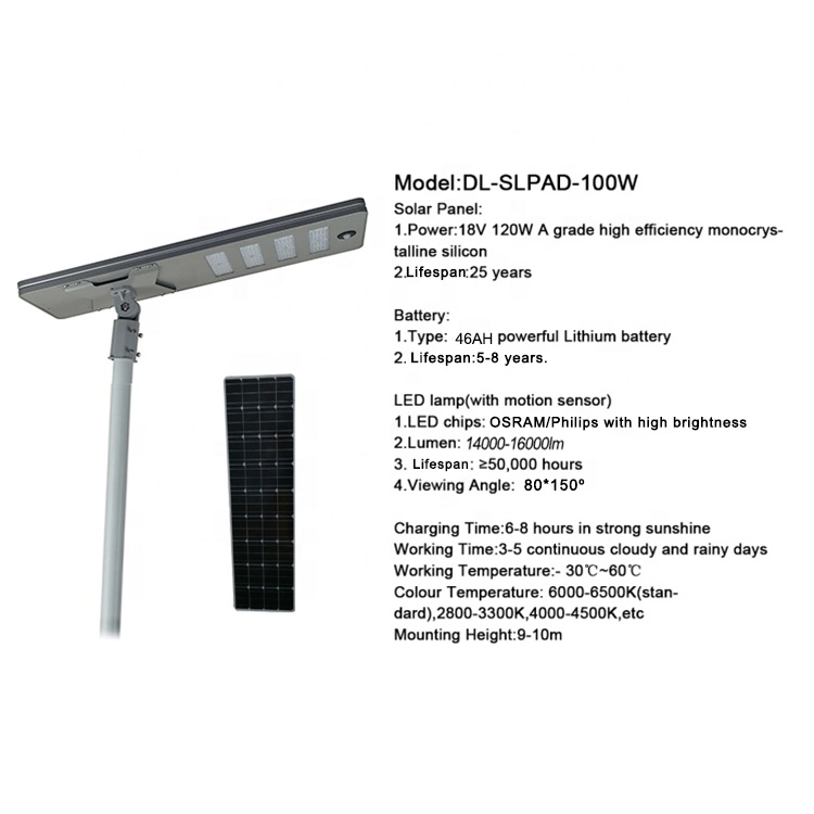 LED Solar Street Light Solar Charge Controller Battery Powered Light