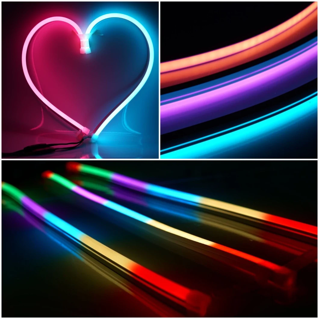 4PCS RGB Color Changing LED Evenglow Strip Lights with Bluetooth Controller for Interior Exterior Ambient Light