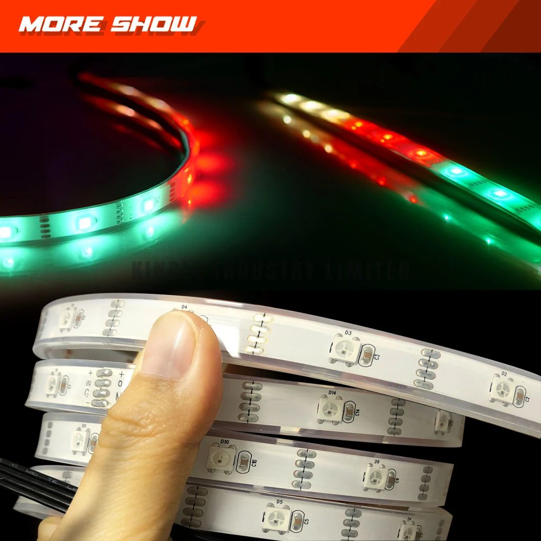 RGB LED Light Strips Color Running Light Strap 4000K Strip Light