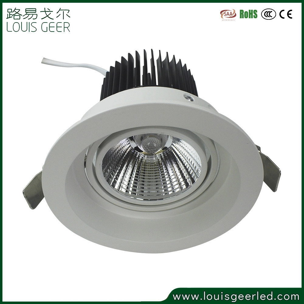 Recessed Indoor Lighting Anti-Glare Rotatable Residential 20W 2-Way LED Downlight for Commercial Lighting Malls