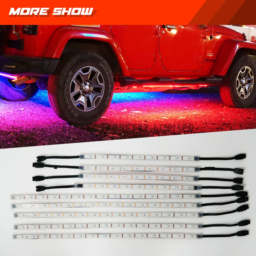 Slim Line Utility Strip Lights Orange Light Strips LED Fiber Optic for Car Event Show