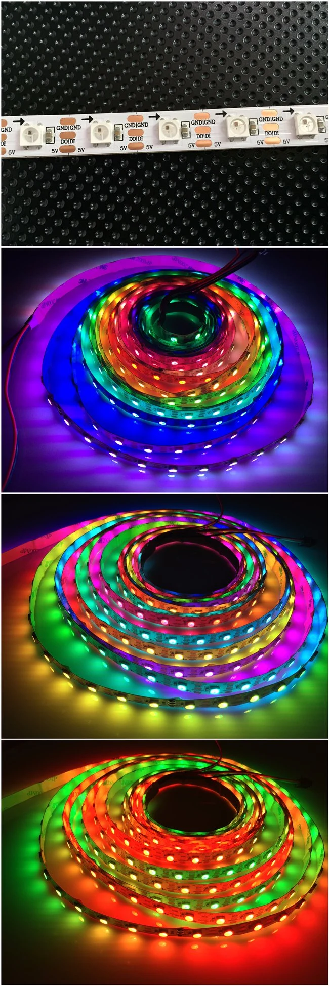 Programmable Digital LED Strips Light Ws2811 SMD5050 RGB LED Strips