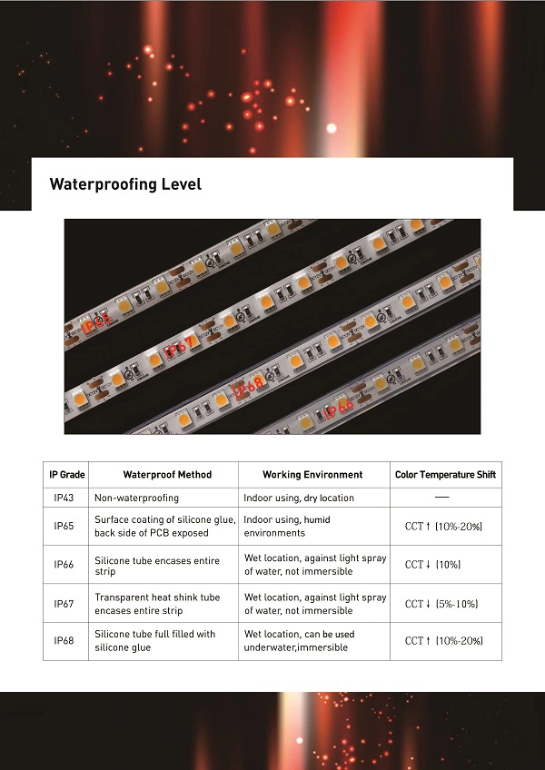 UL Ce SMD 1210 Color Temperature Adjustable Flexible Strip LED Strip Light