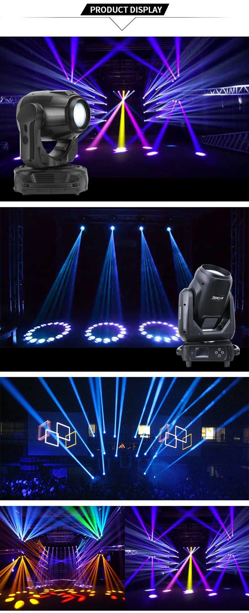 RGB DJ Disco Stage Beam Lights Light Sound Activated LED Projector Party Lights