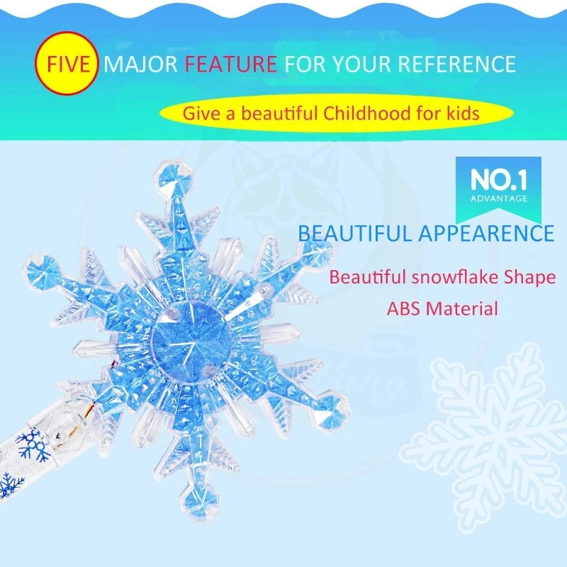 LED Flashing Snowflake Stick Wand for Kids Birthday Party Toys Wholesale Light up LED Cheering Stick