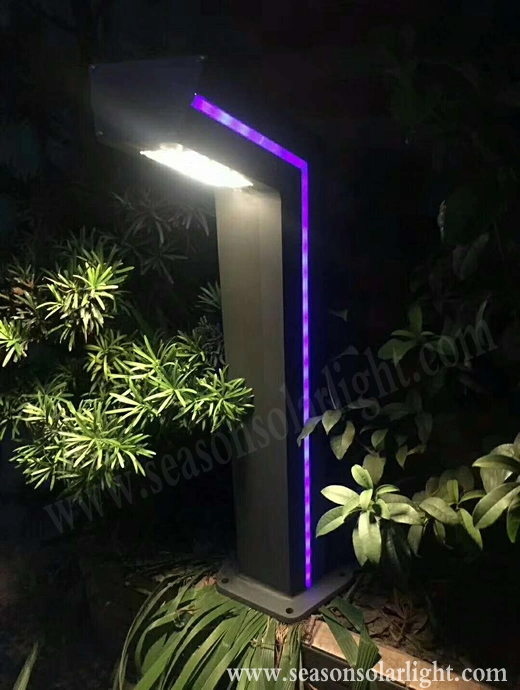 High Lumem Portable Outdoor LED Lighting Fixture Solar Garden Light with Blue LED Strip Lighting