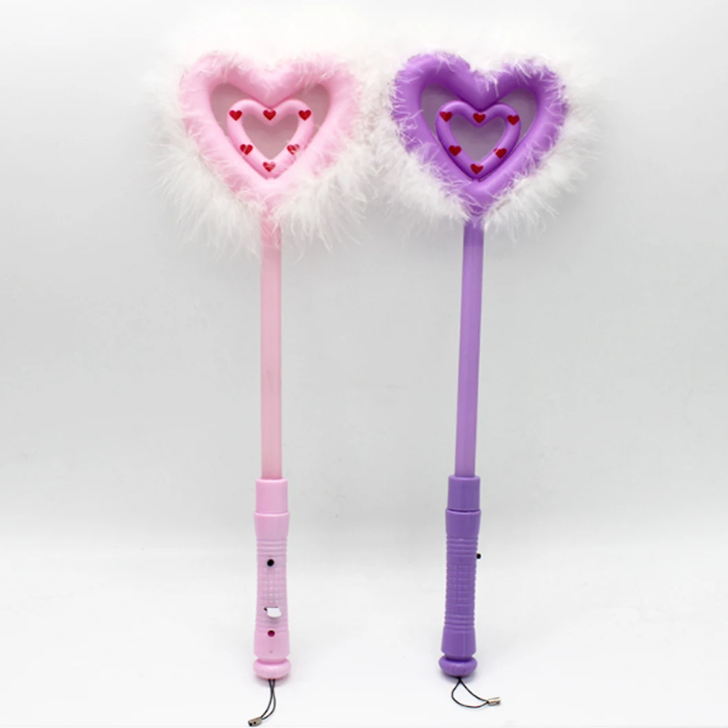 LED Light Stick LED Light up Toys Flashing Magic Fairy Stick Heart Stick for Kids