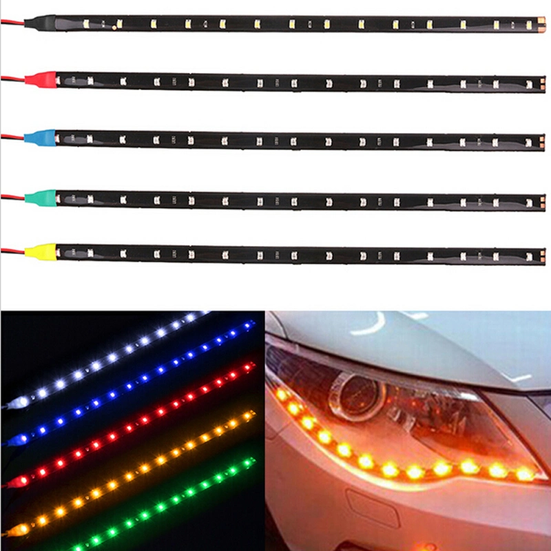 Waterproof LED Headlight 12V 30cm 15SMD Car LED Daytime Running Light Car LED Strip Light DRL