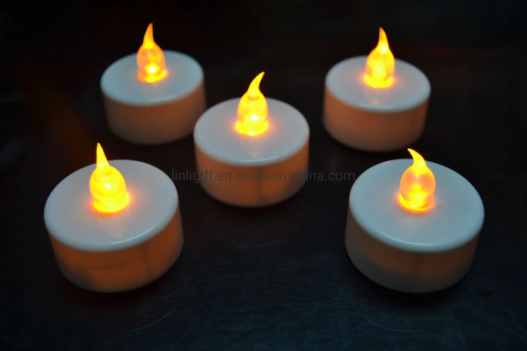 Battery-Powered Unscented LED Tealight Candles, Fake Candles, Tealights Flameless LED Tea Light Candles