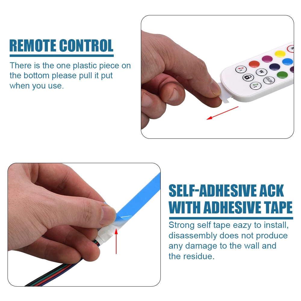 RF Remote Controller 5050 SMD LED RGB Strip Light for TV Background Lighting