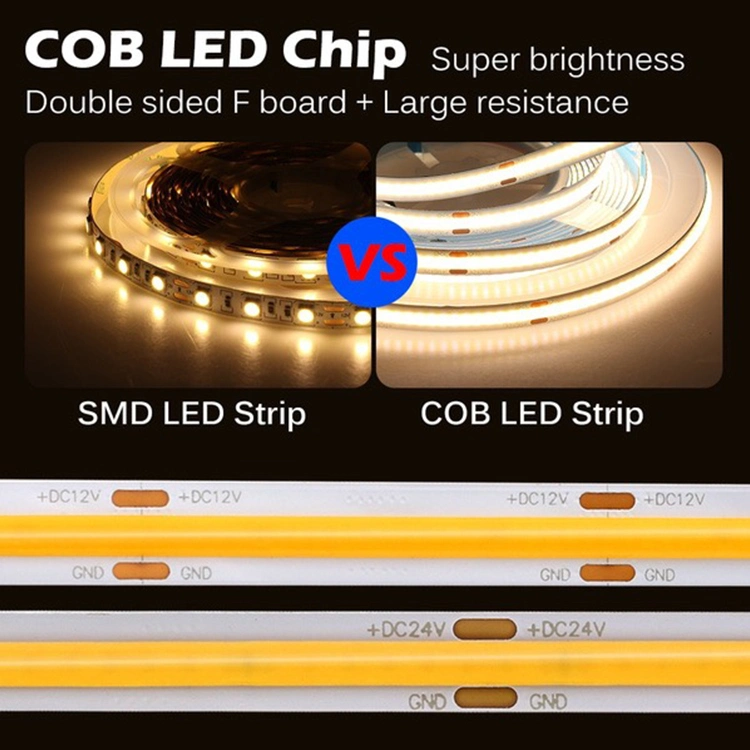 360LEDs COB LED Strip 12V/24V Flexible LED Strip COB Light for Home