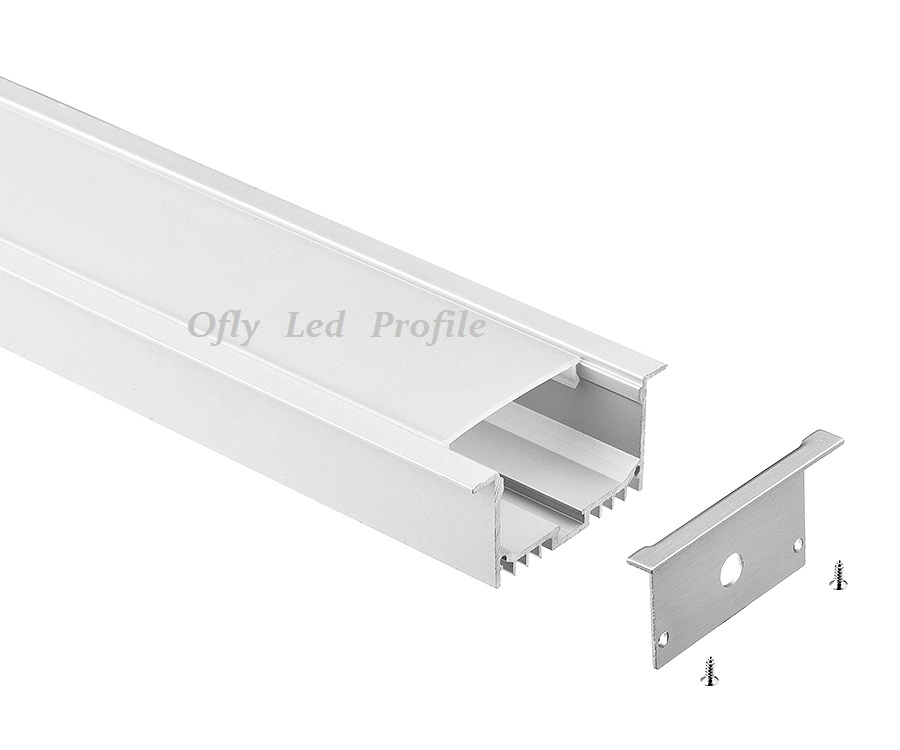 Ceiling Recessed Mounted LED Aluminum Profile for LED Strip Lights Architectural Lighting Project