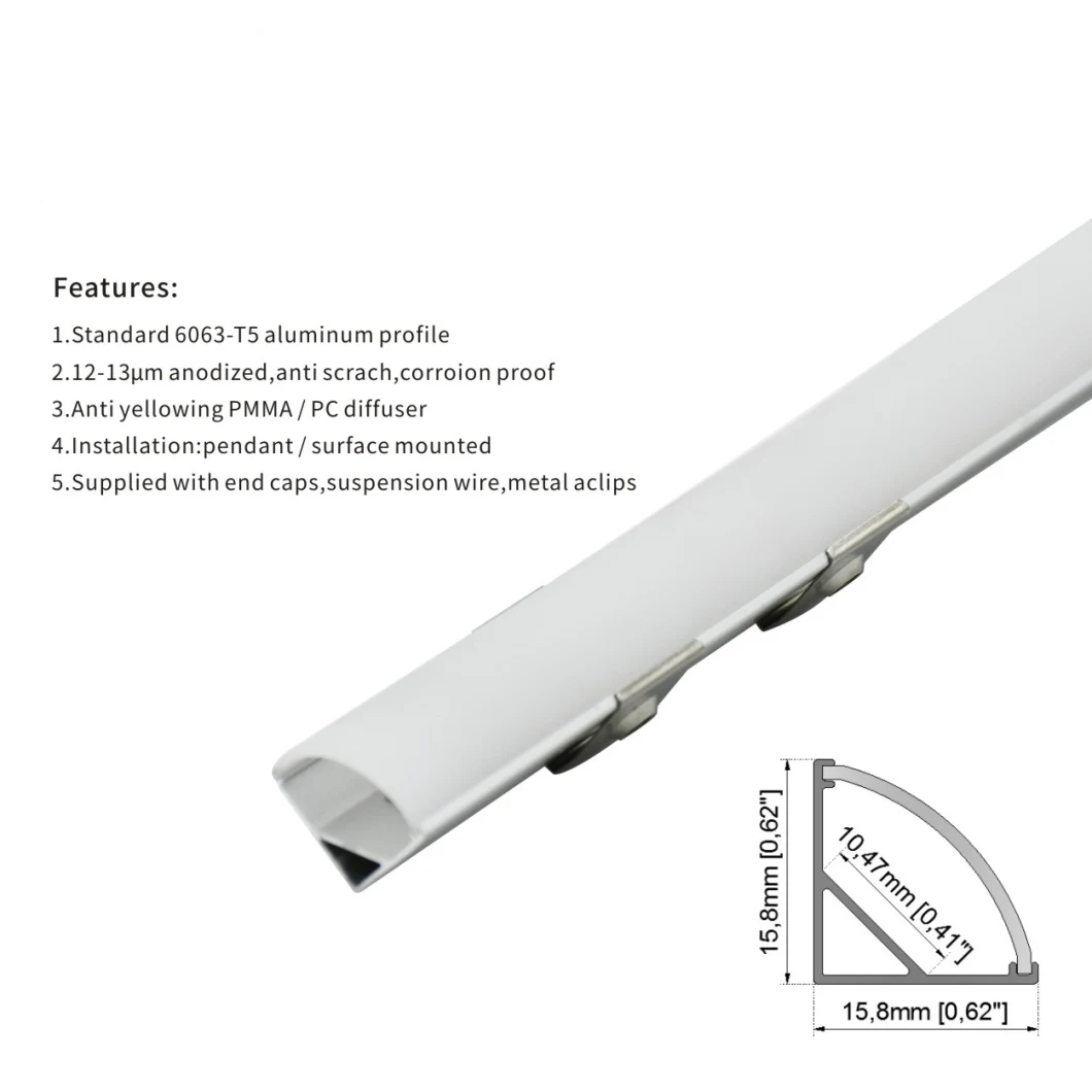 LED Corner Aluminum Profile for LED Strip Light 1616