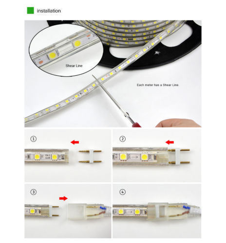 LED Strip Lights SMD 2835 Flexible Tape Non-Waterproof Rope Light