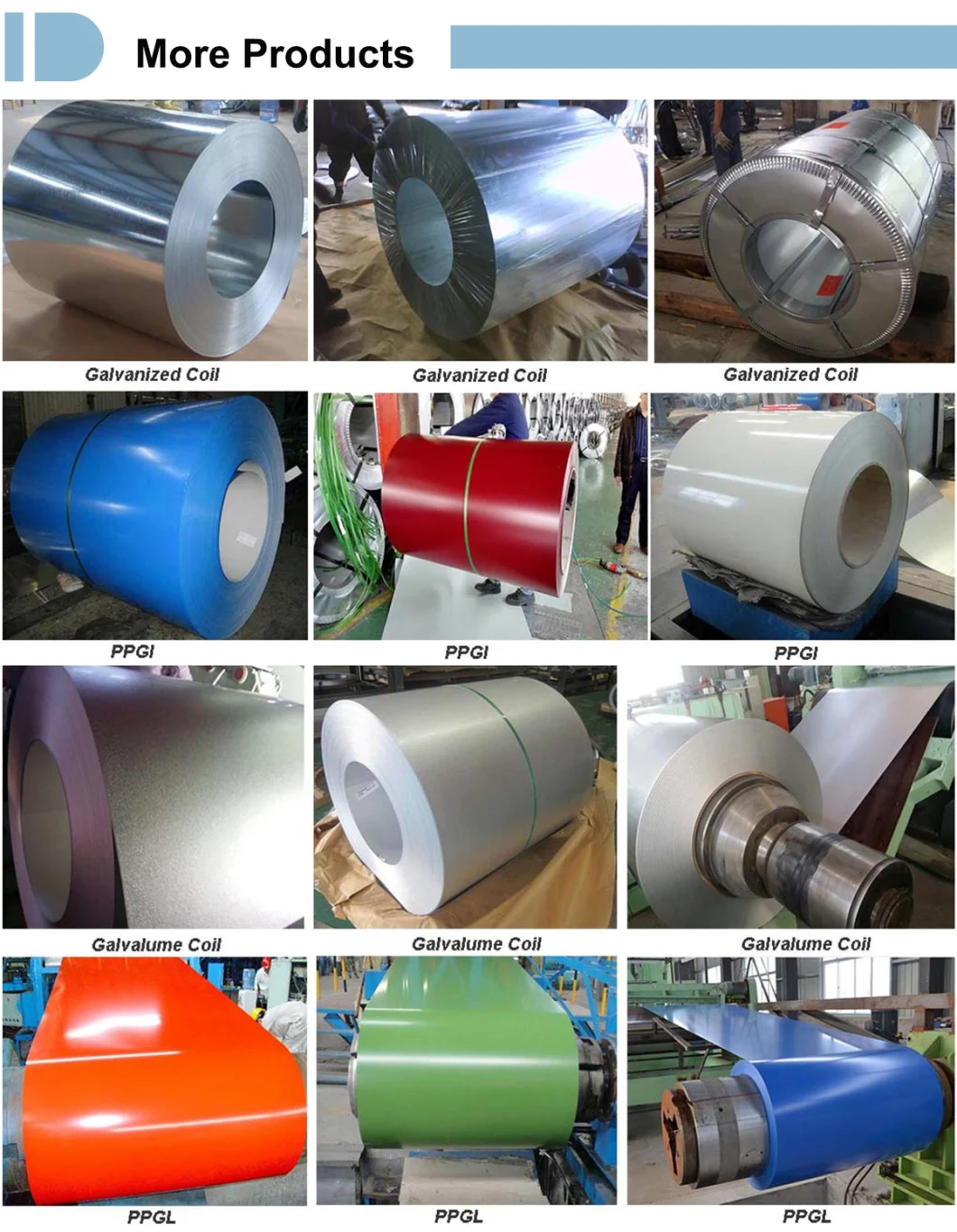 Galvanized Steel Sheet/Prepainted / Galvanized Steel Coil for Roofing Sheet Factory