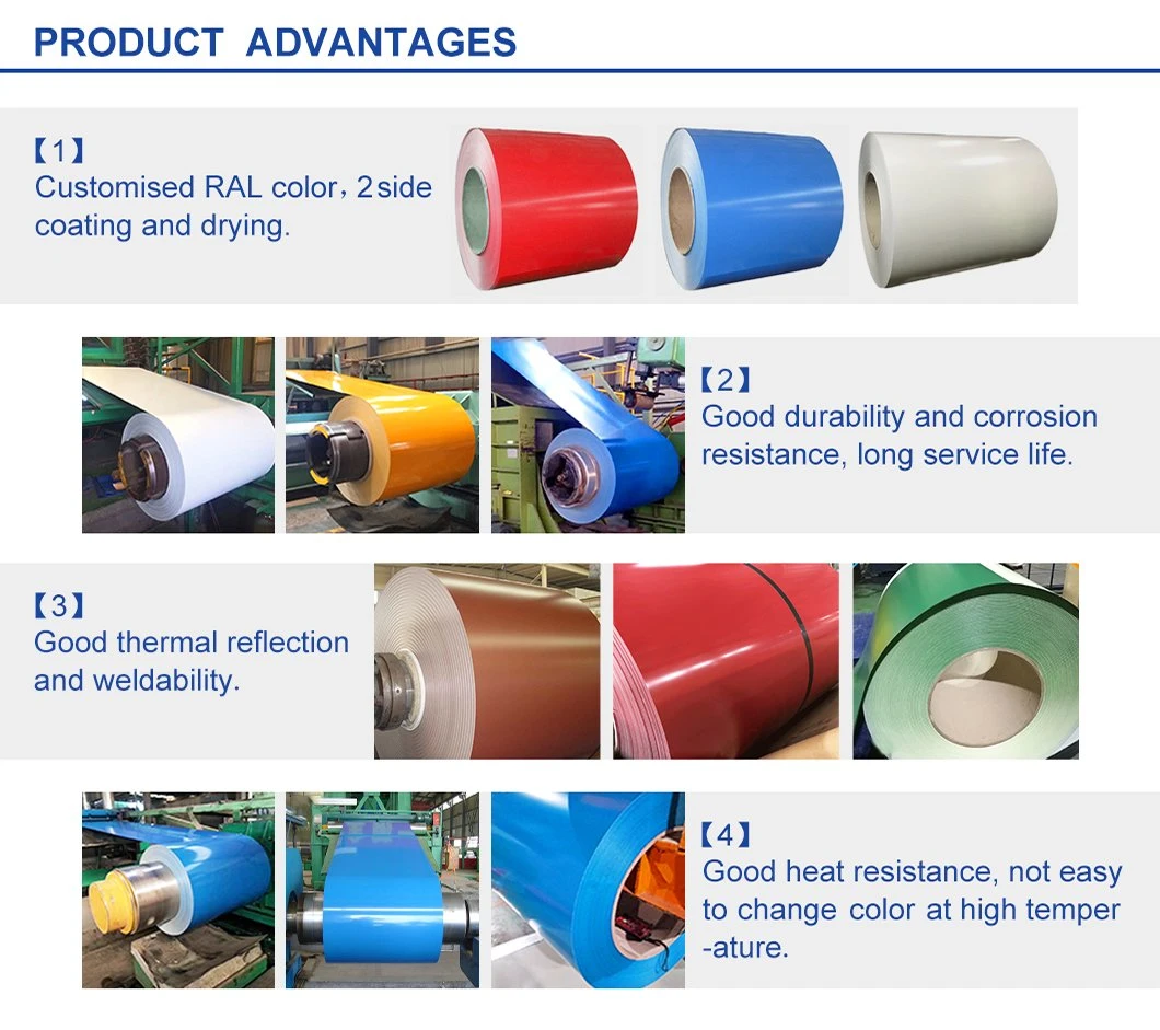 High Quality Hot Dipped PPGL Prepainted Galvanized Color Zinc Coated PPGI Prepainted Steel Coil