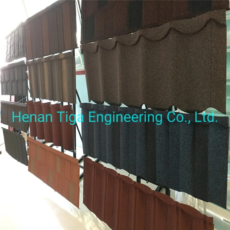 Wholesale Color Stone Coated Metal Roofing Tiles / Stone Coated Steel Roofing