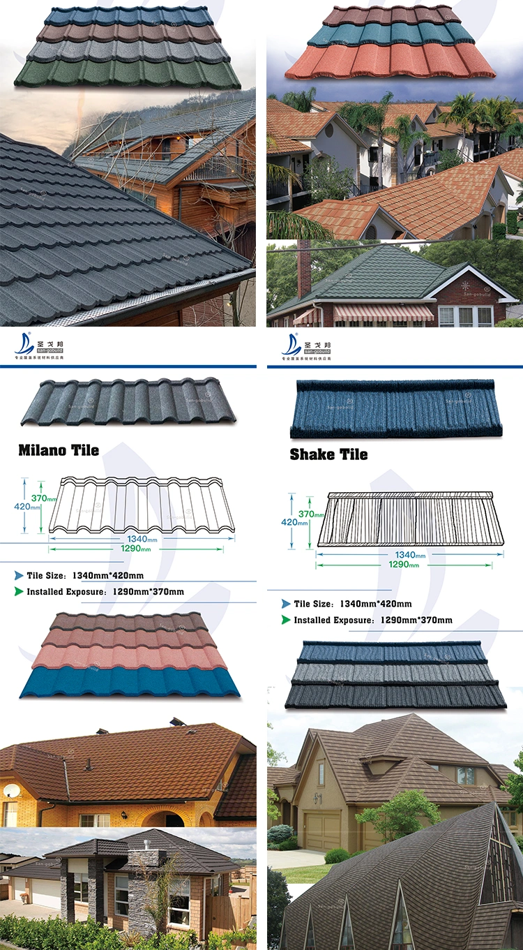 Aluminized Zinc Steel Roofing Sheet Color Stone Metal Roof