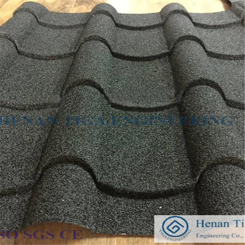 Color Sand Coated Roofing Tiles / Color Stone Chip Coated Steel Roofing Tiles