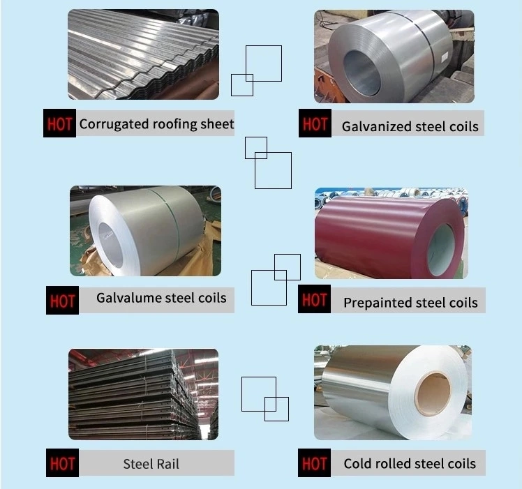 Painted Steel Coil/Color Steel Coils/Galvanized Steel Coils/Galvanized Steel Sheet/Galvalume Steel Coils/Aluminium Coils/PPGI/PPGL/Gi/Gl