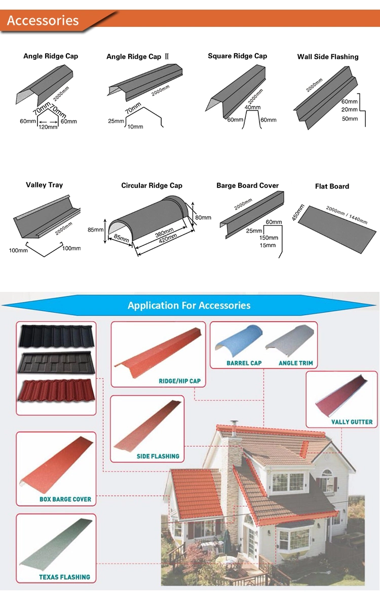 Color Stone Metal Roof Aluminized Zinc Steel Roofing Sheet